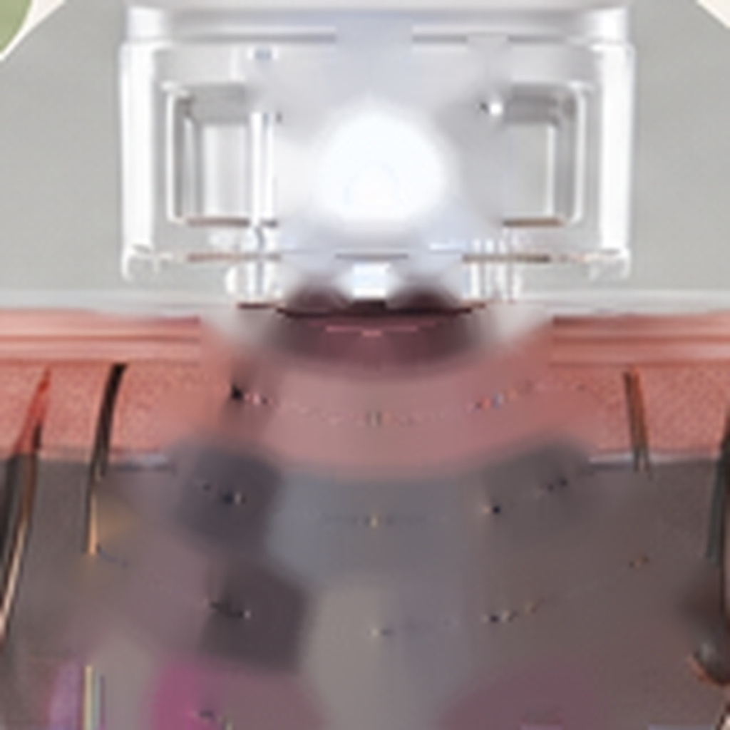 Illustration of the Alma TED device head above a skin cross-section